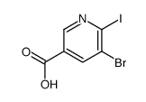 5-bromo-6-iodopyridine-3-carboxylic acid Structure