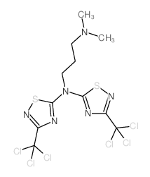 N,N-dimethyl-N,N-bis[3-(trichloromethyl)-1,2,4-thiadiazol-5-yl]propane-1,3-diamine Structure