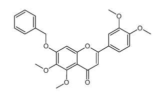 7-benzyloxy-2-(3,4-dimethoxy-phenyl)-5,6-dimethoxy-chromen-4-one Structure