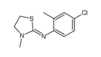 N-(4-chloro-2-methylphenyl)-3-methyl-1,3-thiazolidin-2-imine结构式