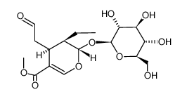 (4S)-5c-ethyl-6t-β-D-glucopyranosyloxy-4r-(2-oxo-ethyl)-5,6-dihydro-4H-pyran-3-carboxylic acid methyl ester结构式