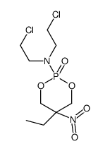 N,N-bis(2-chloroethyl)-5-ethyl-5-nitro-2-oxo-1,3,2λ5-dioxaphosphinan-2-amine结构式