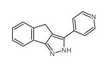 Indeno[1,2-c]pyrazole, 2,4-dihydro-3-(4-pyridinyl)-结构式