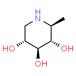 3,4,5-Piperidinetriol,2-methyl-,(2S,3S,4S,5R)-(9CI) Structure