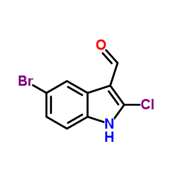 5-Bromo-2-chloro-1H-indole-3-carbaldehyde Structure
