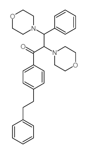 2,3-dimorpholin-4-yl-1-(4-phenethylphenyl)-3-phenyl-propan-1-one结构式