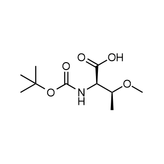 N-(叔丁氧羰基)-O-甲基-D-苏氨酸结构式