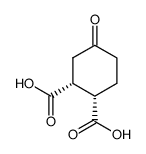 (+/-)-4-oxo-cyclohexane-1r,2c-dicarboxylic acid结构式