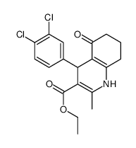 ethyl 4-(3,4-dichlorophenyl)-2-methyl-5-oxo-4,6,7,8-tetrahydro-1H-quinoline-3-carboxylate Structure