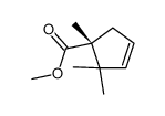 methyl (1R)-1,2,2-trimethylcyclopent-3-ene-1-carboxylate结构式