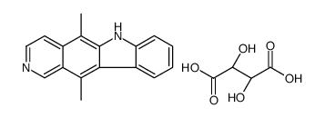 (2R,3R)-2,3-dihydroxybutanedioic acid,5,11-dimethyl-6H-pyrido[4,3-b]carbazole Structure