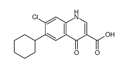 7-chloro-6-cyclohexyl-4-oxo-1H-quinoline-3-carboxylic acid结构式