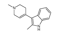 2-methyl-3-(1-methyl-3,6-dihydro-2H-pyridin-4-yl)-1H-indole结构式