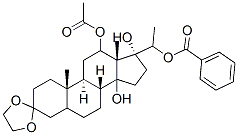 12-Acetyloxy-20-benzoyloxy-14,17-dihydroxypregnan-3-one ethylene acetal结构式