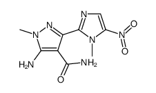 5-amino-1-methyl-3-(1-methyl-5-nitro-2-imidazolyl)-pyrazole-4-carboxamide结构式