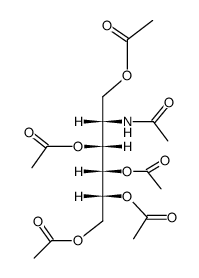 2-Acetylamino-2-deoxy-D-glucitol 1,3,4,5,6-pentaacetate结构式
