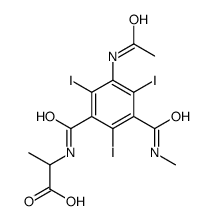 2-[[3-acetamido-2,4,6-triiodo-5-(methylcarbamoyl)benzoyl]amino]propanoic acid结构式