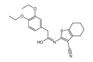 N-(3-cyano-4,5,6,7-tetrahydro-1-benzothiophen-2-yl)-2-(3,4-diethoxyphenyl)acetamide Structure