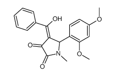 (4E)-5-(2,4-dimethoxyphenyl)-4-[hydroxy(phenyl)methylidene]-1-methylpyrrolidine-2,3-dione结构式