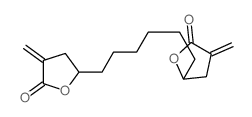 3-methylidene-5-[6-(4-methylidene-5-oxo-oxolan-2-yl)hexyl]oxolan-2-one Structure