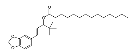 [(E)-1-(1,3-benzodioxol-5-yl)-4,4-dimethylpent-1-en-3-yl] tetradecanoate Structure