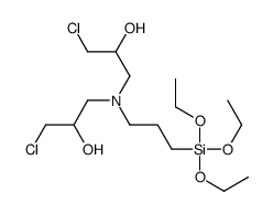 1-chloro-3-[(3-chloro-2-hydroxypropyl)-(3-triethoxysilylpropyl)amino]propan-2-ol Structure