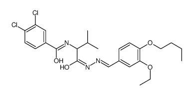 N-[1-[2-[(4-butoxy-3-ethoxyphenyl)methylidene]hydrazinyl]-3-methyl-1-oxobutan-2-yl]-3,4-dichlorobenzamide Structure