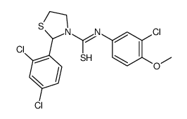 3-Thiazolidinecarbothioamide,N-(3-chloro-4-methoxyphenyl)-2-(2,4-dichlorophenyl)-(9CI) structure