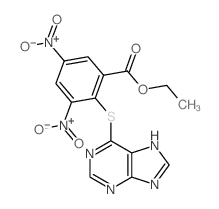 ethyl 3,5-dinitro-2-(5H-purin-6-ylsulfanyl)benzoate structure