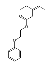 2-phenoxyethyl 3-ethylpent-3-enoate结构式