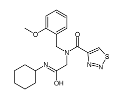 1,2,3-Thiadiazole-4-carboxamide,N-[2-(cyclohexylamino)-2-oxoethyl]-N-[(2-methoxyphenyl)methyl]-(9CI) Structure