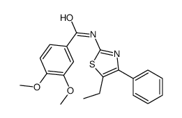 Benzamide, N-(5-ethyl-4-phenyl-2-thiazolyl)-3,4-dimethoxy- (9CI)结构式