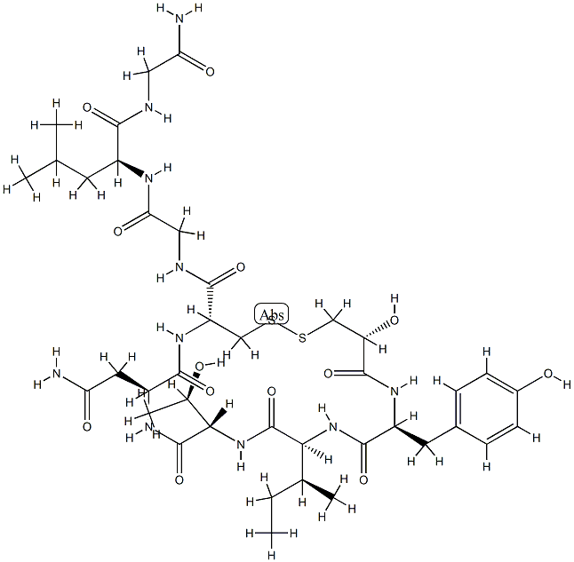oxytocin, (1-(2-hydroxy-3-mercaptopropionic acid))-Thr(4)-Gly(7)- Structure