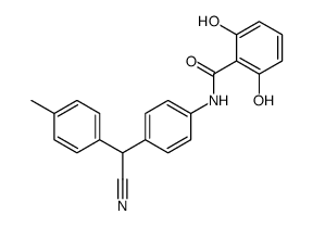 N-[4-[cyano-(4-methylphenyl)methyl]phenyl]-2,6-dihydroxybenzamide Structure