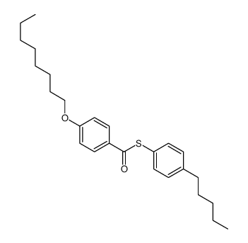 4-(Octyloxy)benzenecarbothioic acid S-(4-pentylphenyl) ester structure