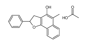 acetic acid,5-methyl-2-phenyl-2,3-dihydrobenzo[g][1]benzofuran-4-ol结构式