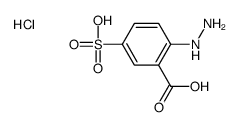 2-hydrazinyl-5-sulfobenzoic acid,hydrochloride结构式