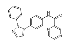 N-[4-(2-phenylpyrazol-3-yl)phenyl]pyrazine-2-carboxamide结构式