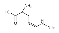 (2R)-2-amino-3-(hydrazinylmethylideneamino)propanoic acid结构式