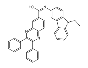 N-(9-ethylcarbazol-3-yl)-2,3-diphenylquinoxaline-6-carboxamide结构式