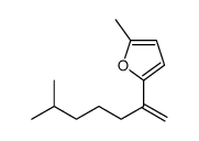 2-methyl-5-(6-methylhept-1-en-2-yl)furan结构式