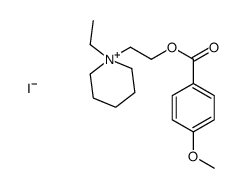 2-(1-ethylpiperidin-1-ium-1-yl)ethyl 4-methoxybenzoate,iodide Structure