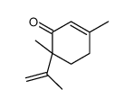 3,6-dimethyl-6-prop-1-en-2-ylcyclohex-2-en-1-one结构式