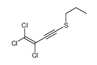 1,1,2-trichloro-4-propylsulfanylbut-1-en-3-yne结构式
