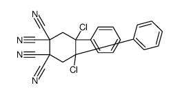 4,5-dichloro-4,5-diphenylcyclohexane-1,1,2,2-tetracarbonitrile Structure