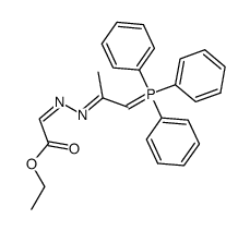 {[1-Methyl-2-(triphenyl-λ5-phosphanylidene)-eth-(E)-ylidene]-hydrazono}-acetic acid ethyl ester Structure