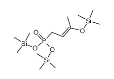 bis(trimethylsilyl) (3-((trimethylsilyl)oxy)but-2-en-1-yl)phosphonate结构式