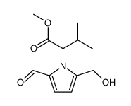 2-(2-Formyl-5-hydroxymethyl-pyrrol-1-yl)-3-methyl-butyric acid methyl ester Structure