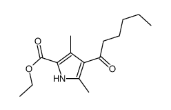 ethyl 4-hexanoyl-3,5-dimethyl-1H-pyrrole-2-carboxylate Structure
