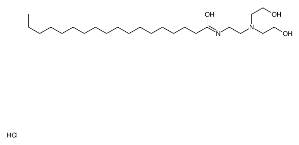 N-[2-[bis(2-hydroxyethyl)amino]ethyl]stearamide monohydrochloride结构式